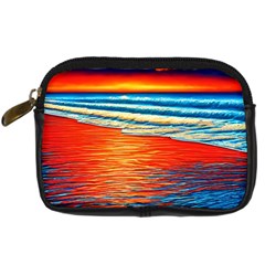 Golden Sunsets And Crisp Air Digital Camera Leather Case