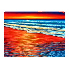 Golden Sunsets And Crisp Air Premium Plush Fleece Blanket (Mini)