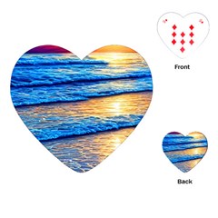 Ocean Sunset Playing Cards Single Design (heart) by GardenOfOphir