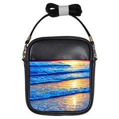 Ocean Sunset Girls Sling Bag by GardenOfOphir