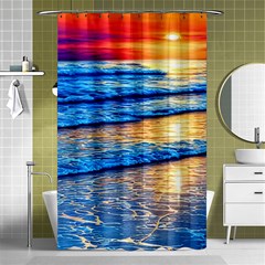 Ocean Sunset Shower Curtain 48  X 72  (small)  by GardenOfOphir