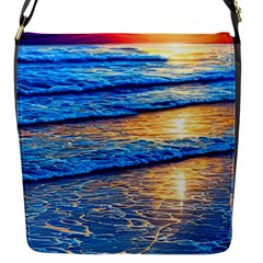 Ocean Sunset Flap Closure Messenger Bag (s) by GardenOfOphir