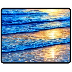 Ocean Sunset Fleece Blanket (medium) by GardenOfOphir