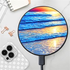 Ocean Sunset Wireless Fast Charger(black) by GardenOfOphir