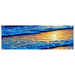 Ocean Sunset Banner And Sign 9  X 3  by GardenOfOphir