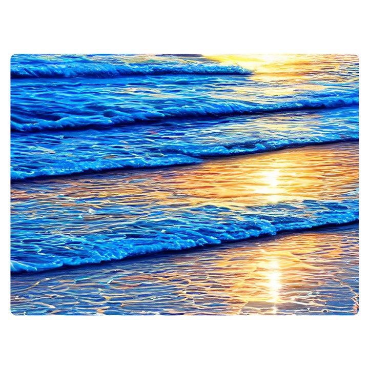 Ocean Sunset Premium Plush Fleece Blanket (Extra Small)