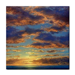 Sunrise Over The Sand Dunes Tile Coaster by GardenOfOphir