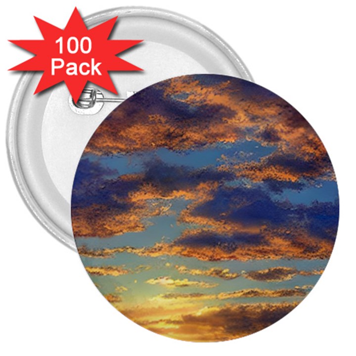 Sunrise Over The Sand Dunes 3  Buttons (100 pack) 