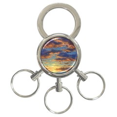 Sunrise Over The Sand Dunes 3-ring Key Chain by GardenOfOphir