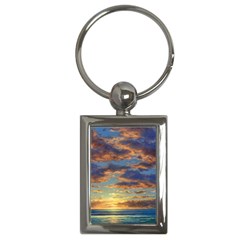 Sunrise Over The Sand Dunes Key Chain (rectangle) by GardenOfOphir