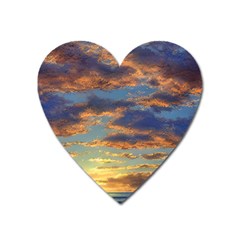 Sunrise Over The Sand Dunes Heart Magnet by GardenOfOphir