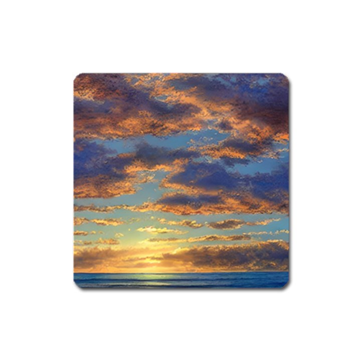 Sunrise Over The Sand Dunes Square Magnet