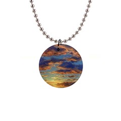 Sunrise Over The Sand Dunes 1  Button Necklace by GardenOfOphir