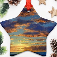 Sunrise Over The Sand Dunes Star Ornament (two Sides) by GardenOfOphir