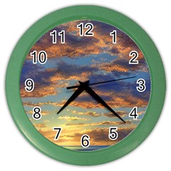 Sunrise Over The Sand Dunes Color Wall Clock by GardenOfOphir