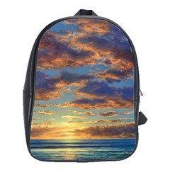 Sunrise Over The Sand Dunes School Bag (large) by GardenOfOphir