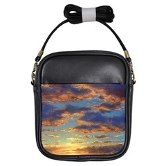 Sunrise Over The Sand Dunes Girls Sling Bag by GardenOfOphir