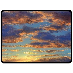 Sunrise Over The Sand Dunes One Side Fleece Blanket (large) by GardenOfOphir