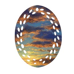 Sunrise Over The Sand Dunes Oval Filigree Ornament (two Sides) by GardenOfOphir