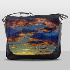 Sunrise Over The Sand Dunes Messenger Bag by GardenOfOphir