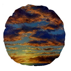 Sunrise Over The Sand Dunes Large 18  Premium Round Cushions by GardenOfOphir