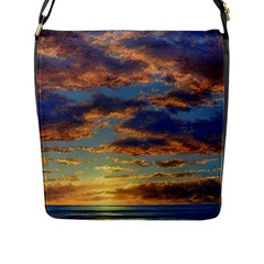 Sunrise Over The Sand Dunes Flap Closure Messenger Bag (l) by GardenOfOphir