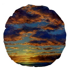 Sunrise Over The Sand Dunes Large 18  Premium Flano Round Cushions by GardenOfOphir