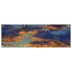 Sunrise Over The Sand Dunes Banner And Sign 9  X 3  by GardenOfOphir