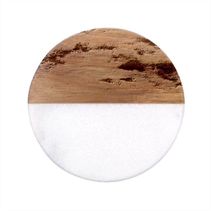 Sunrise Over The Sand Dunes Classic Marble Wood Coaster (Round) 