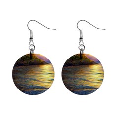 Sunset At The Surf Mini Button Earrings by GardenOfOphir