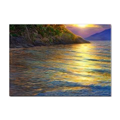 Sunset At The Surf Sticker A4 (10 Pack) by GardenOfOphir