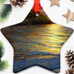 Sunset At The Surf Star Ornament (two Sides) by GardenOfOphir