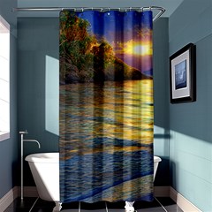 Sunset At The Surf Shower Curtain 36  X 72  (stall)  by GardenOfOphir