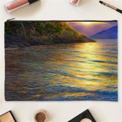 Sunset At The Surf Cosmetic Bag (xxxl) by GardenOfOphir