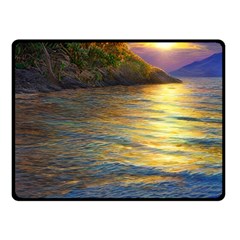 Sunset At The Surf Fleece Blanket (small) by GardenOfOphir