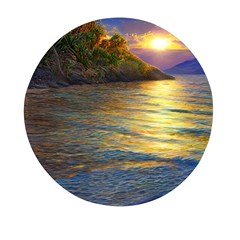 Sunset At The Surf Mini Round Pill Box (pack Of 3) by GardenOfOphir