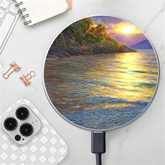 Sunset At The Surf Wireless Fast Charger(white) by GardenOfOphir