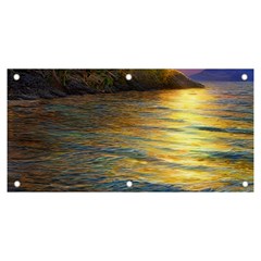 Sunset At The Surf Banner And Sign 6  X 3  by GardenOfOphir