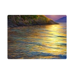 Sunset At The Surf One Side Premium Plush Fleece Blanket (mini) by GardenOfOphir