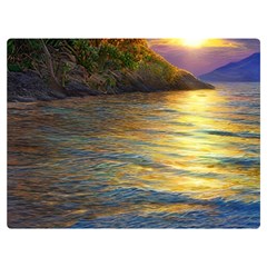 Sunset At The Surf Premium Plush Fleece Blanket (extra Small) by GardenOfOphir