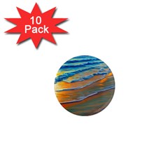 Modern Sunset Over The Ocean 1  Mini Magnet (10 Pack)  by GardenOfOphir