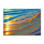 Modern Sunset Over The Ocean Sticker A4 (10 pack) Front