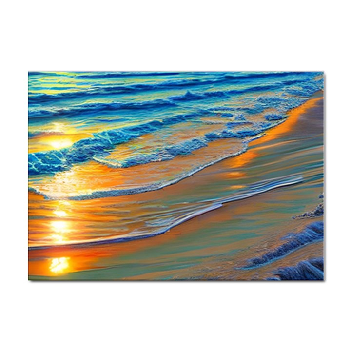 Modern Sunset Over The Ocean Sticker A4 (10 pack)