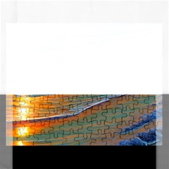 Modern Sunset Over The Ocean Rectangular Jigsaw Puzzl by GardenOfOphir