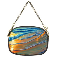 Modern Sunset Over The Ocean Chain Purse (two Sides) by GardenOfOphir