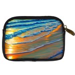 Modern Sunset Over The Ocean Digital Camera Leather Case Back