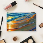 Modern Sunset Over The Ocean Cosmetic Bag (Medium) Back