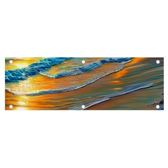 Modern Sunset Over The Ocean Banner And Sign 6  X 2  by GardenOfOphir