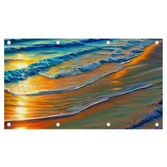 Modern Sunset Over The Ocean Banner And Sign 7  X 4  by GardenOfOphir