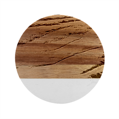 Modern Sunset Over The Ocean Marble Wood Coaster (round)